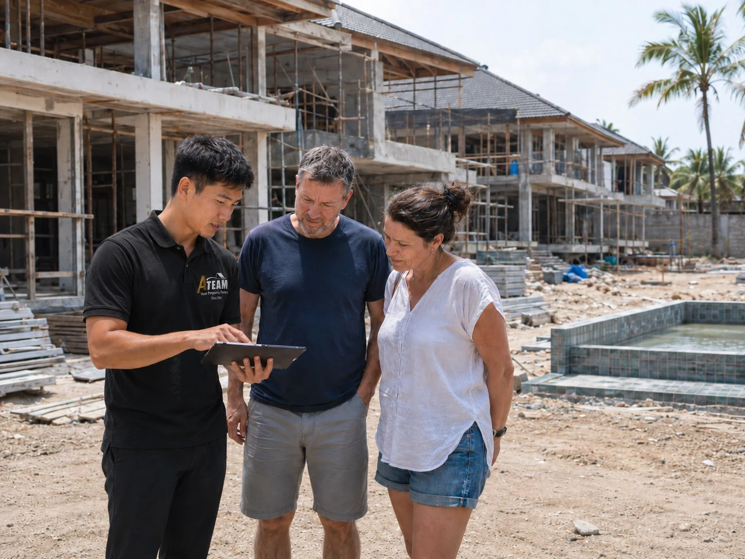 A-Team advisor reviewing a Hua Hin development under construction