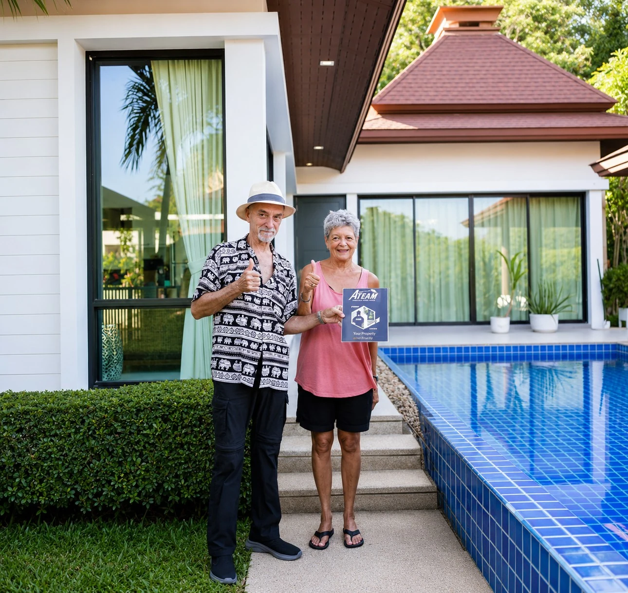 A-Team Hua Hin happy customers receiving keys
