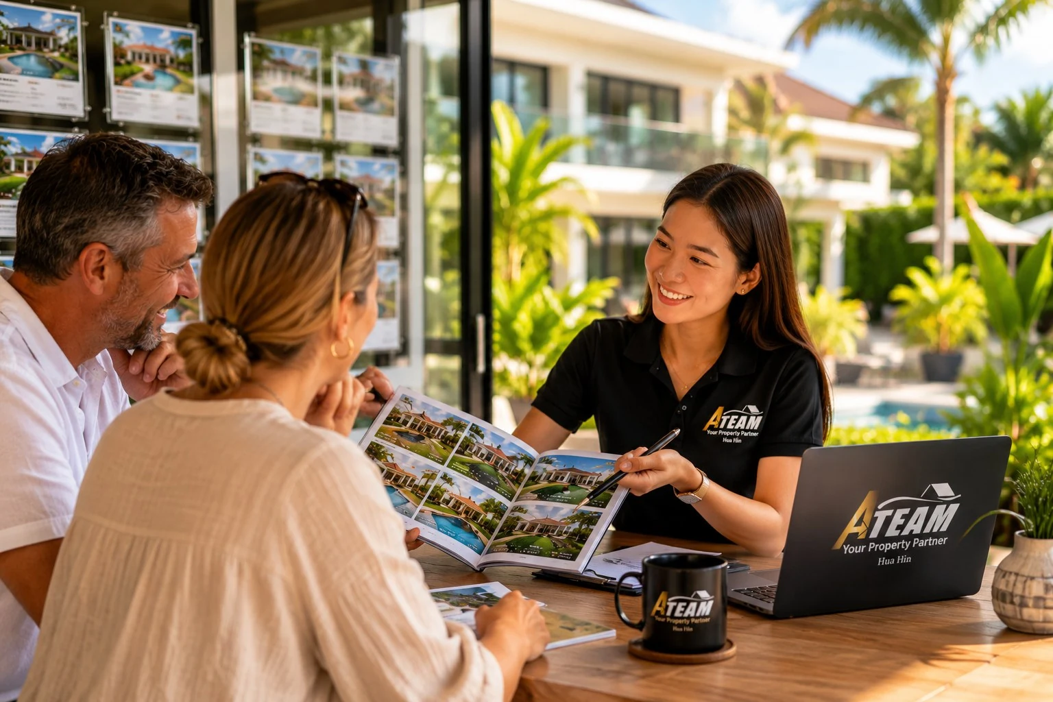 A-Team agent showing a property to prospective tenants