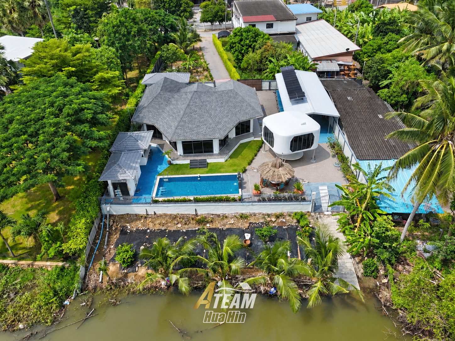 Private Riverside Pool Villa with Expansive Land in Pranburi, thumbnail 35