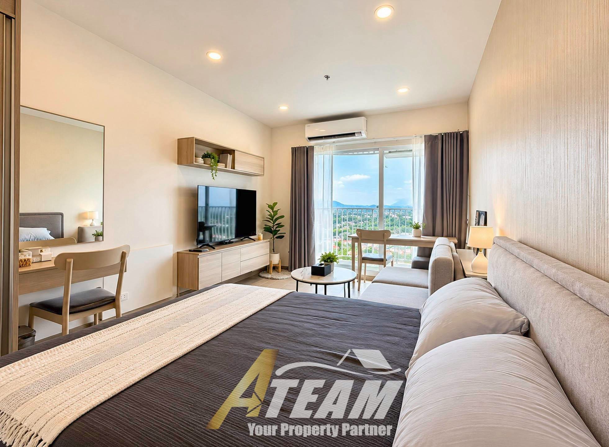 Studio Condo with Sea & Mountain Views for Rent at Supalai Blue Whale Hua Hin