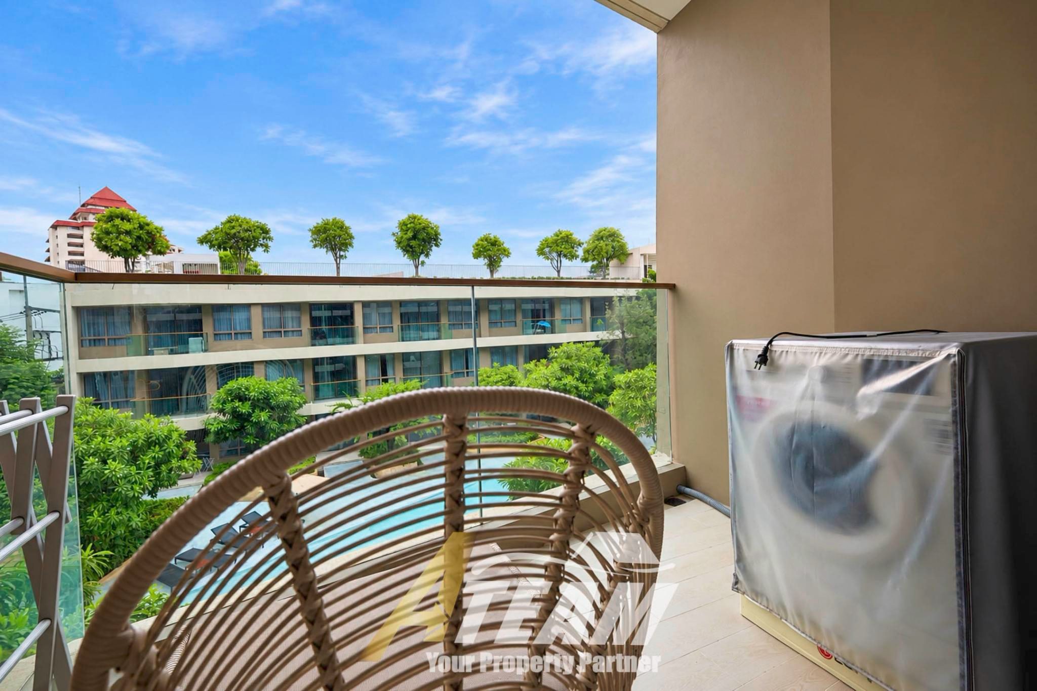 Appartement moderne 1 chambre avec vue sur piscine à louer à la résidence Veranda de Hua Hin, miniature 14