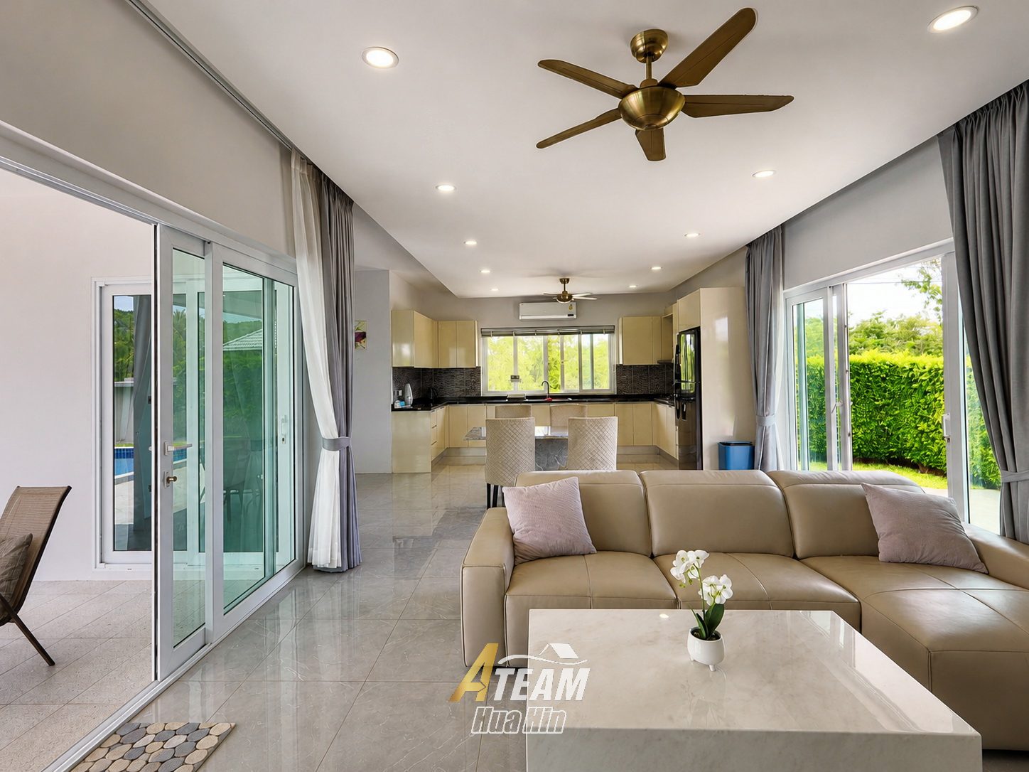 For rent 3 bed pool villa with mountain view Khao Tao, Hua Hin, thumbnail 7