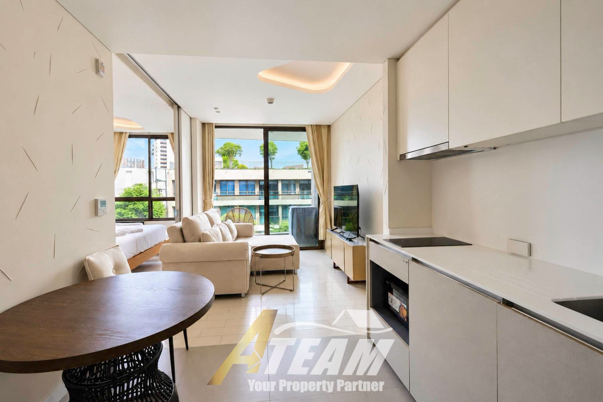 Appartement moderne 1 chambre avec vue sur piscine à louer à la résidence Veranda de Hua Hin, miniature 2
