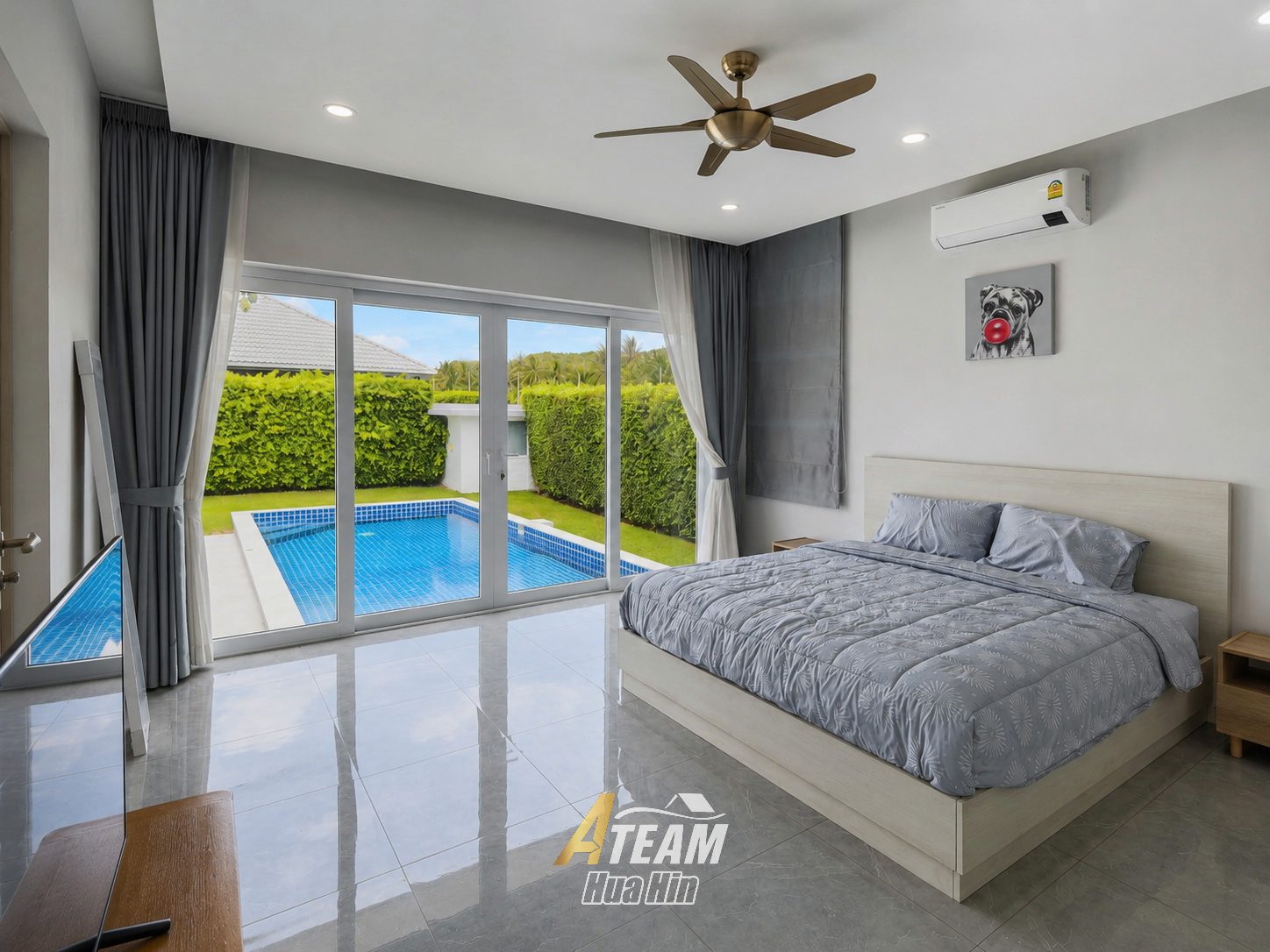 For rent 3 bed pool villa with mountain view Khao Tao, Hua Hin, thumbnail 14