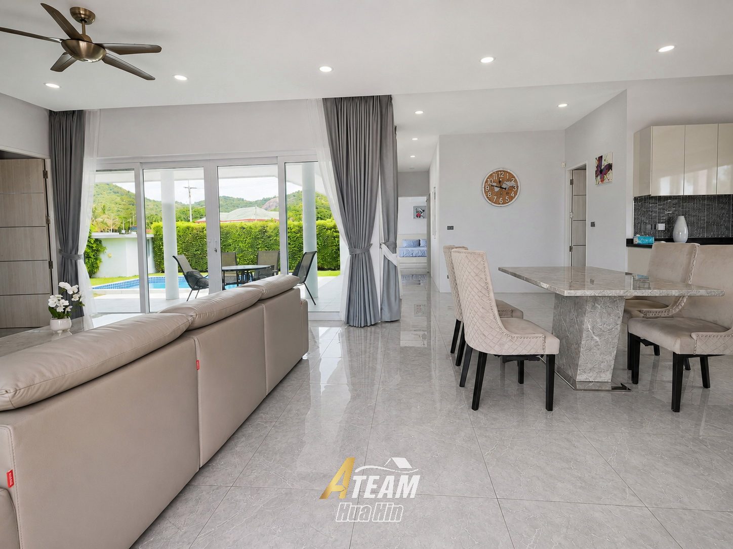 For rent 3 bed pool villa with mountain view Khao Tao, Hua Hin, thumbnail 3