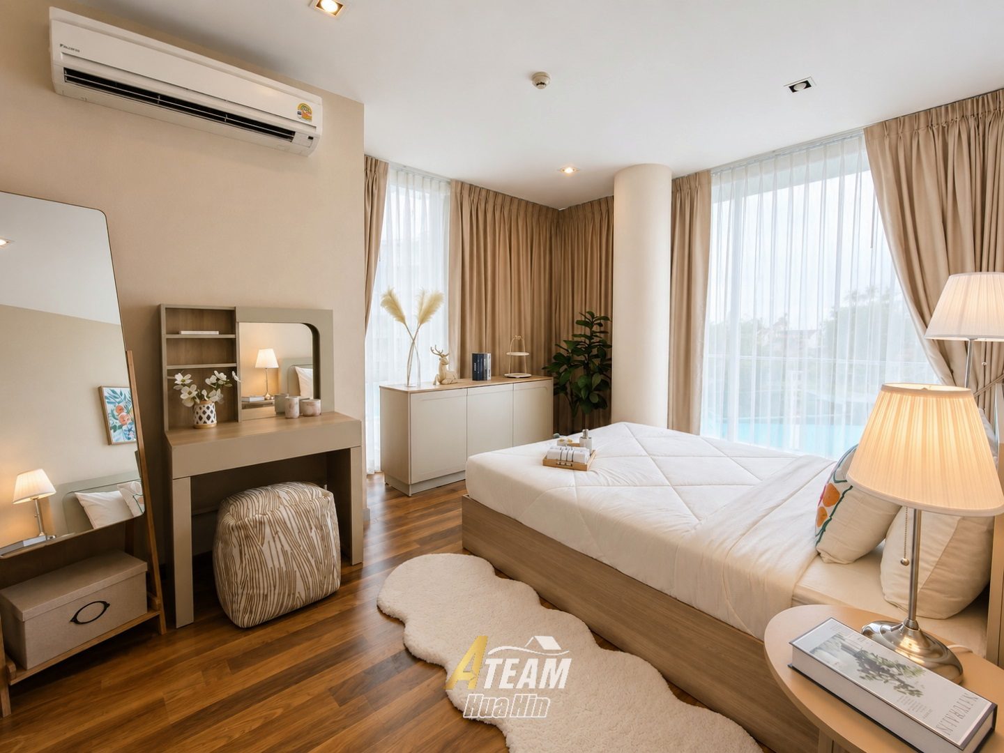 Stilvolle Wohnung mit Meerblick und außergewöhnlichen Pools im Resort-Stil in Khao Takiab, Vorschaubild 7