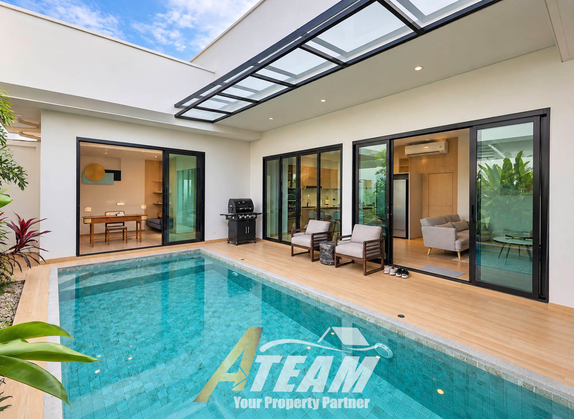 Spacious 2-Bedroom Private Pool Villa with Separate Office for Rent at Asai Village, Hua Hin –  ฿40,000/Month, thumbnail 2
