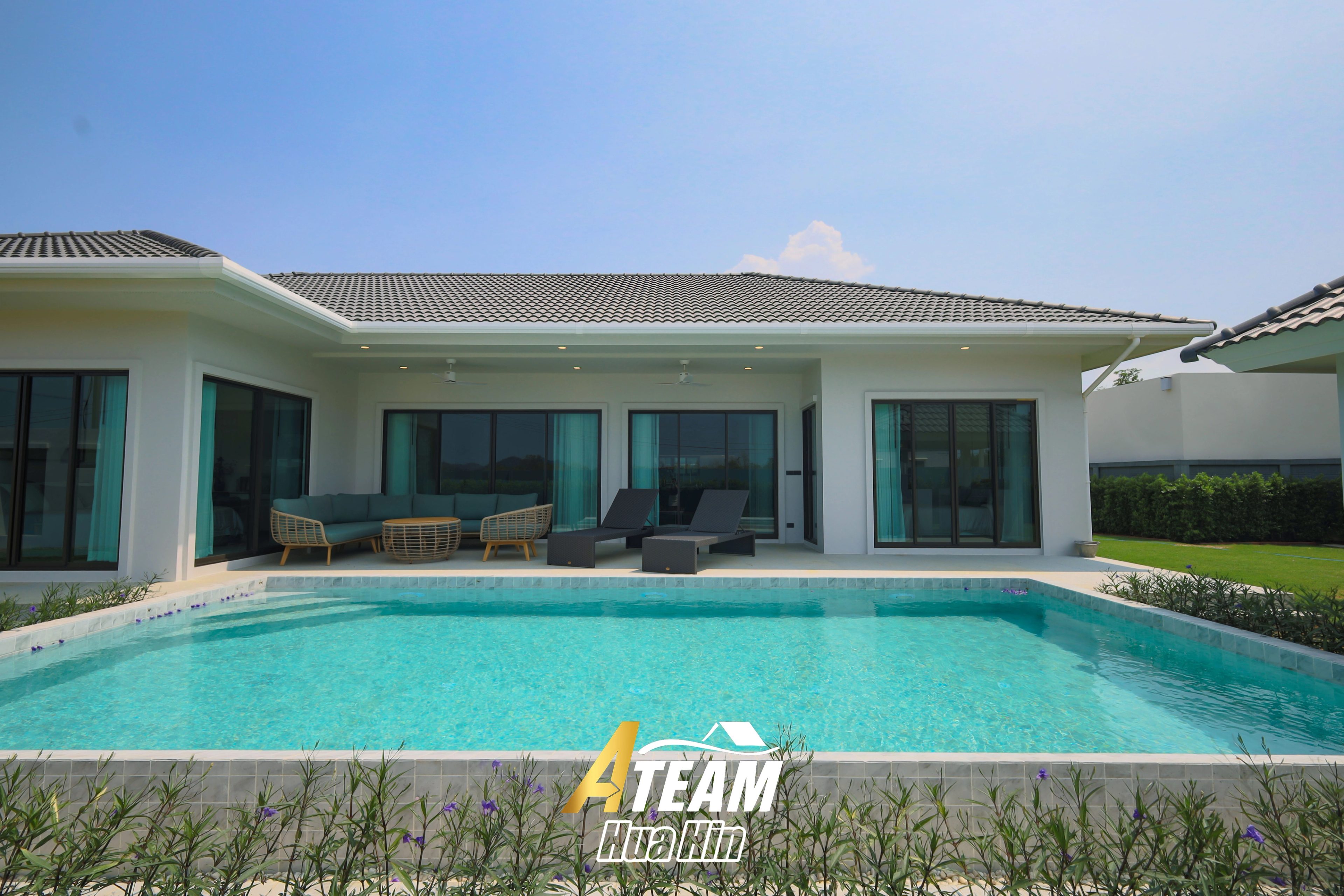 Modern 3-Bedroom Pool Villa at La Vallee Raintree Residence, Thap Tai, thumbnail 2