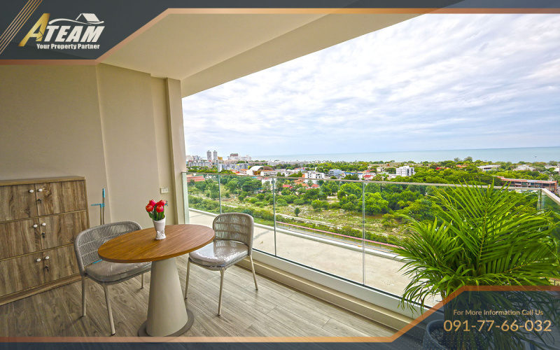 Vehha Hua Hin condo for rent, Hua Hin sea view condo, luxury condo Hua Hin, 1 bedroom condo Hua Hin, panoramic sea view, holiday rental Hua Hin, high-end condo Thailand, condo near Cicada Market, beachfront condo Hua Hin, rental near Holiday Inn Hua Hin