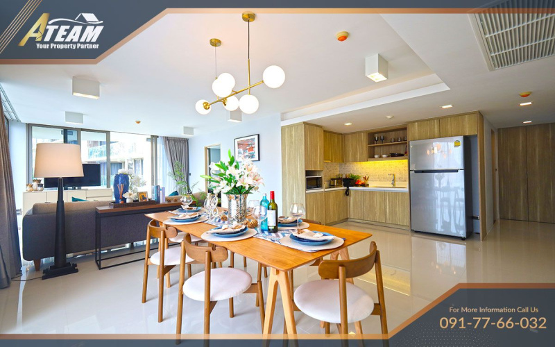 Hua Hin condo for sale, The Pine Hua Hin, golf view condo, Sea Pines view, Khao Takiab beach condo, 3-bedroom condo Hua Hin, foreign quota, beachfront condo Hua Hin