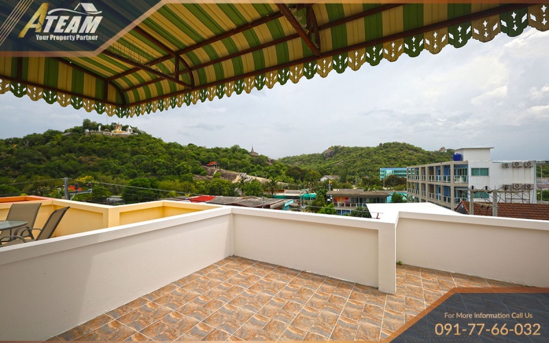 townhouse for rent Hua Hin, Takiap beach house, 3 bedroom townhouse Hua Hin, Hua Hin beach rental, mountain view rooftop, sea view townhouse, long-term rental Hua Hin, family home near beach, Hua Hin property rental, house near Khao Takiap