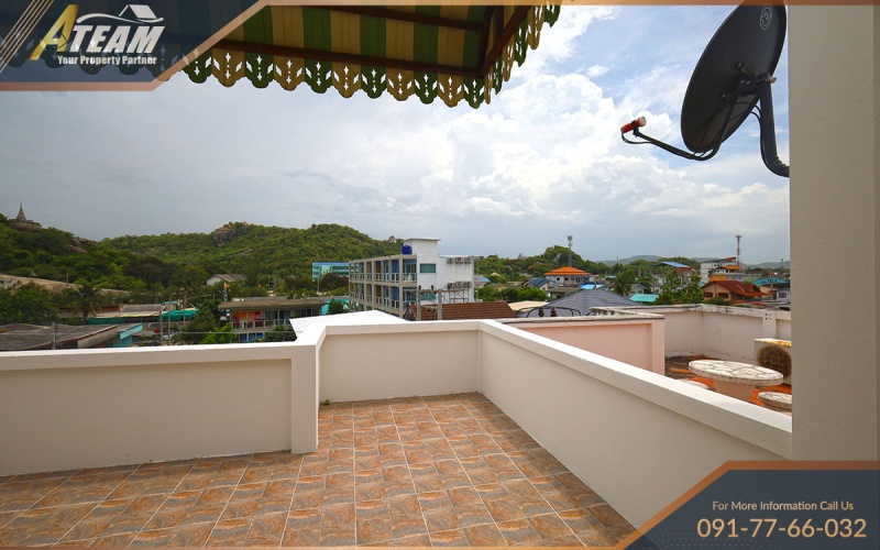 townhouse for rent Hua Hin, Takiap beach house, 3 bedroom townhouse Hua Hin, Hua Hin beach rental, mountain view rooftop, sea view townhouse, long-term rental Hua Hin, family home near beach, Hua Hin property rental, house near Khao Takiap