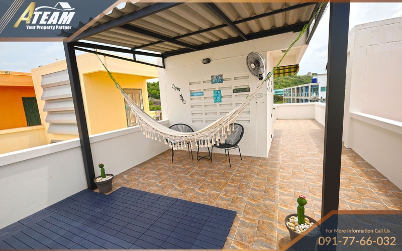 townhouse for rent Hua Hin, Takiap beach house, 3 bedroom townhouse Hua Hin, Hua Hin beach rental, mountain view rooftop, sea view townhouse, long-term rental Hua Hin, family home near beach, Hua Hin property rental, house near Khao Takiap