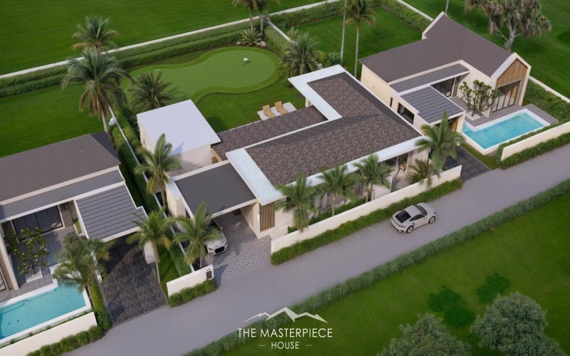 Secure this luxury 3-bedroom, 4-bathroom pool villa in Hua Hin’s Black Mountain area for only 14.5M THB pre-completion. Fully furnished, 319 sqm usable area, 808 sqm land, mountain views, mini golf lawn, and 5-year warranty.
