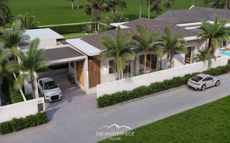 Secure this luxury 3-bedroom, 4-bathroom pool villa in Hua Hin’s Black Mountain area for only 14.5M THB pre-completion. Fully furnished, 319 sqm usable area, 808 sqm land, mountain views, mini golf lawn, and 5-year warranty.
