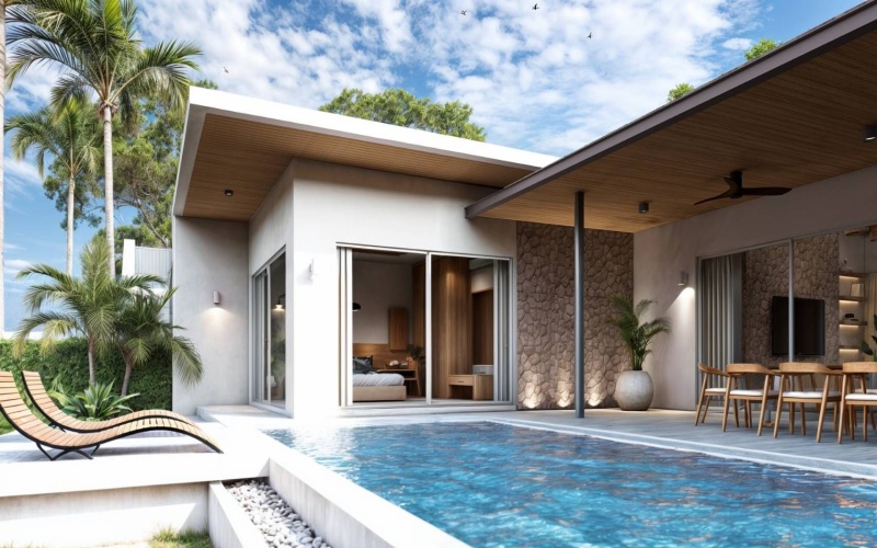 Secure this luxury 3-bedroom, 4-bathroom pool villa in Hua Hin’s Black Mountain area for only 14.5M THB pre-completion. Fully furnished, 319 sqm usable area, 808 sqm land, mountain views, mini golf lawn, and 5-year warranty.