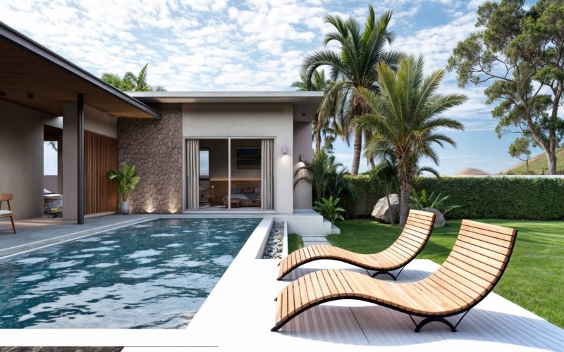 Secure this luxury 3-bedroom, 4-bathroom pool villa in Hua Hin’s Black Mountain area for only 14.5M THB pre-completion. Fully furnished, 319 sqm usable area, 808 sqm land, mountain views, mini golf lawn, and 5-year warranty.