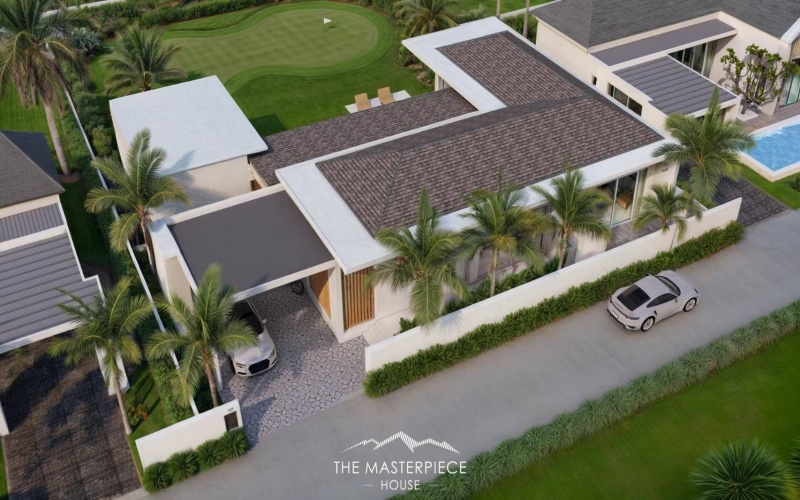 Secure this luxury 3-bedroom, 4-bathroom pool villa in Hua Hin’s Black Mountain area for only 14.5M THB pre-completion. Fully furnished, 319 sqm usable area, 808 sqm land, mountain views, mini golf lawn, and 5-year warranty.