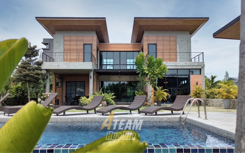 hua hin estate, pool villa hua hin, mountain view villa, organic farm thailand, hua hin guesthouse, retreat hua hin, countryside property, 5 rai hua hin, thap tai real estate, sustainable living thailand