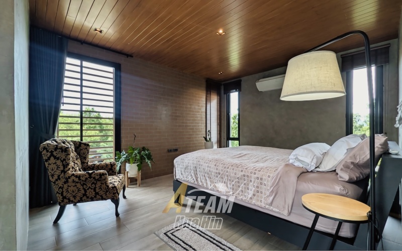 hua hin estate, pool villa hua hin, mountain view villa, organic farm thailand, hua hin guesthouse, retreat hua hin, countryside property, 5 rai hua hin, thap tai real estate, sustainable living thailand