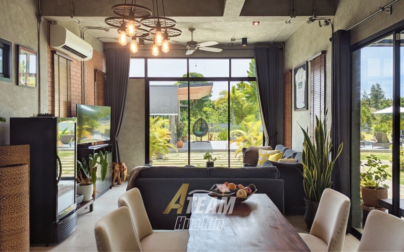 hua hin estate, pool villa hua hin, mountain view villa, organic farm thailand, hua hin guesthouse, retreat hua hin, countryside property, 5 rai hua hin, thap tai real estate, sustainable living thailand