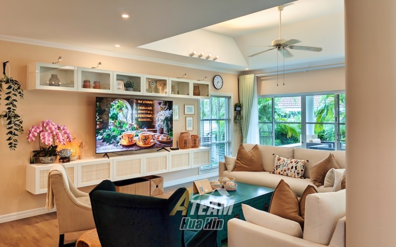 Smart House Valley Hua Hin, pool villa Hua Hin for sale, renovated villa Hua Hin, 3-bedroom villa Hua Hin, turnkey villa Hua Hin, saltwater pool Hua Hin, secure gated community Hua Hin, Hua Hin property for sale, Hua Hin fitness pool