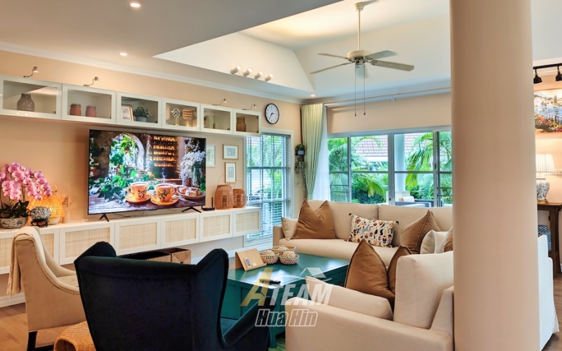 Smart House Valley Hua Hin, pool villa Hua Hin for sale, renovated villa Hua Hin, 3-bedroom villa Hua Hin, turnkey villa Hua Hin, saltwater pool Hua Hin, secure gated community Hua Hin, Hua Hin property for sale, Hua Hin fitness pool
