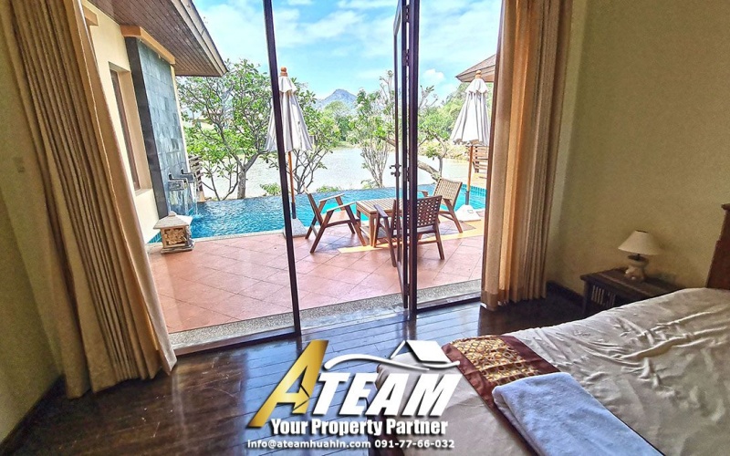 Lakeside-poolvilla-for-sale-hua-hin-Takiap-lake-bedroom-view