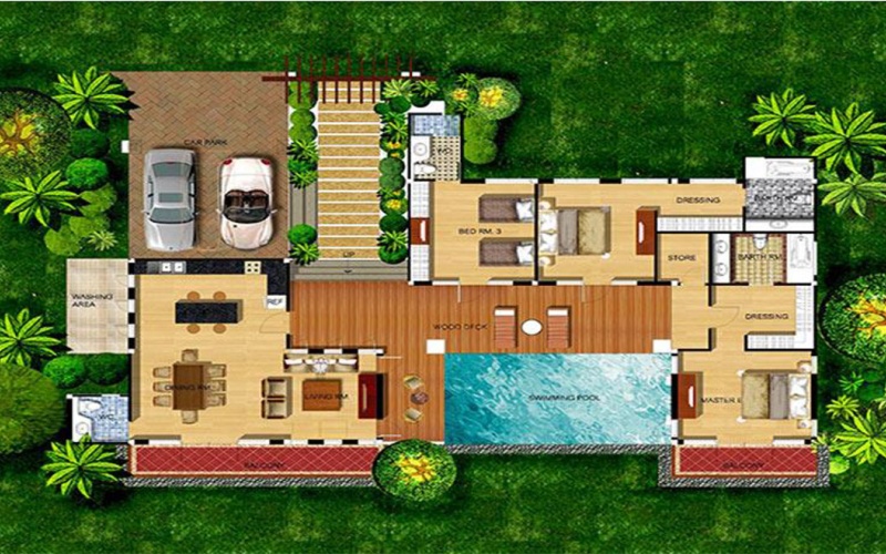 Lakeside-poolvilla-for-sale-hua-hin-Takiap-lake-walking-walking-floor-plan