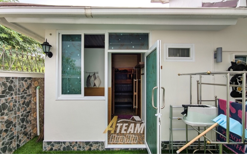 Hua Hin villa for sale, Soi 102 property, Finnish sauna Hua Hin, pool villa Hua Hin, freehold villa Hua Hin, multi-generational home Hua Hin, Hua Hin investment property, guest house villa Hua Hin, no common fee villa Hua Hin, modern villa Hua Hin