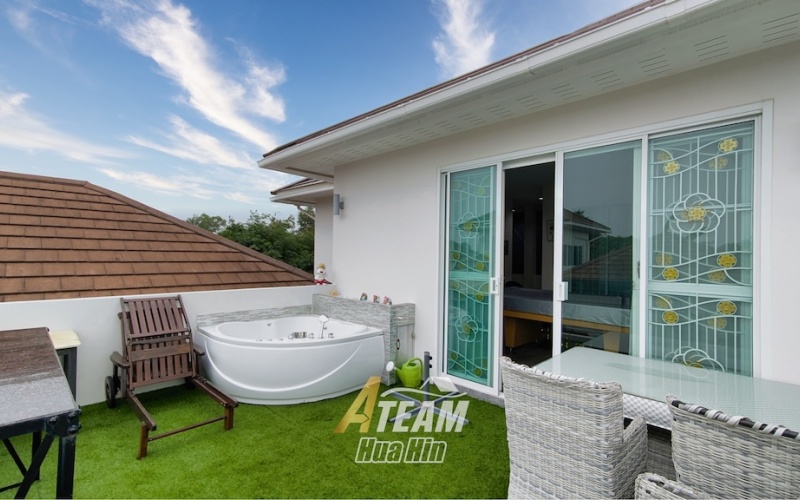 Hua Hin villa for sale, Soi 102 property, Finnish sauna Hua Hin, pool villa Hua Hin, freehold villa Hua Hin, multi-generational home Hua Hin, Hua Hin investment property, guest house villa Hua Hin, no common fee villa Hua Hin, modern villa Hua Hin
