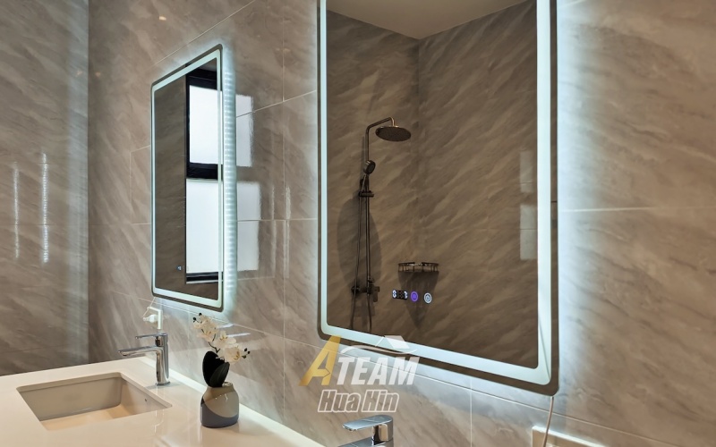 Brand new 3-bedroom pool villa for sale in Khao Tao near the lake. Mountain views, private pool, 160 sqm living space on 106 sqw plot. Price: 8.5M THB.