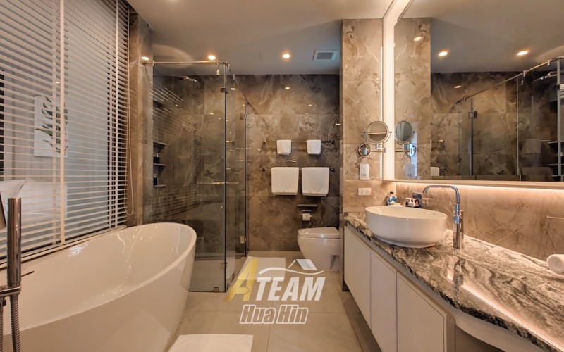 Cha-Am beach villa, Neo-Colonial villa Thailand, Cha-Am property for sale, pool villa Cha-Am, Hua Hin Cha-Am luxury villa, beachfront villa Thailand, villa with rental program, freehold villa Cha-Am, leasehold property Thailand, last plot Cha-Am project