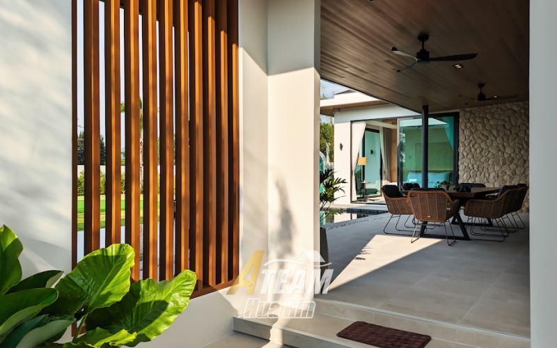 Secure this luxury 3-bedroom, 4-bathroom pool villa in Hua Hin’s Black Mountain area for only 14.5M THB pre-completion. Fully furnished, 319 sqm usable area, 808 sqm land, mountain views, mini golf lawn, and 5-year warranty.