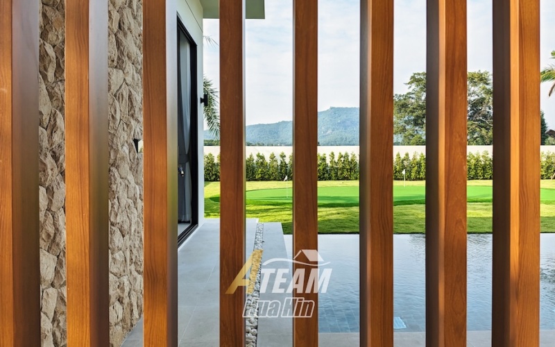 Secure this luxury 3-bedroom, 4-bathroom pool villa in Hua Hin’s Black Mountain area for only 14.5M THB pre-completion. Fully furnished, 319 sqm usable area, 808 sqm land, mountain views, mini golf lawn, and 5-year warranty.