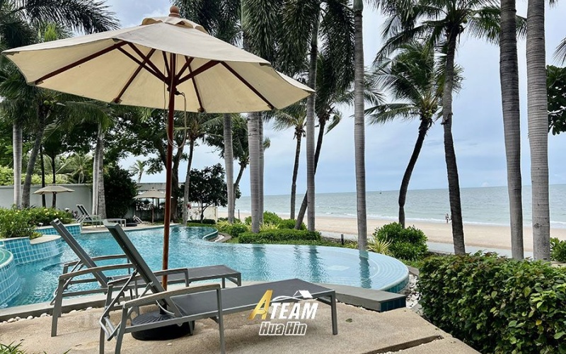Hua Hin condo rental, Baan San Ploen, beachfront condo Hua Hin, 2 bedroom condo Hua Hin, long-term rental Hua Hin, sea view condo Hua Hin, central Hua Hin rental