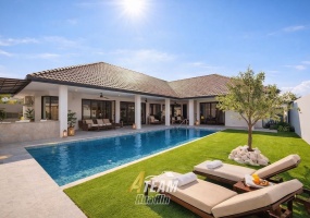 Modern pool villa Hua Hin, Soi 114 villa for sale, Hua Hin luxury villa, in-town pool villa, modern house Hua Hin, Hua Hin property investment, fully furnished villa