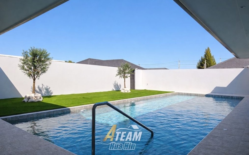 Modern pool villa Hua Hin, Soi 114 villa for sale, Hua Hin luxury villa, in-town pool villa, modern house Hua Hin, Hua Hin property investment, fully furnished villa