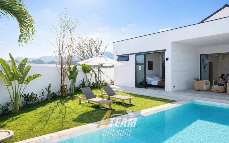 Hua Hin pool villas, modern villas Hua Hin, The Sky 126, villas for sale Hua Hin, Hua Hin property investment, pool villa project Hua Hin, luxury villas Hua Hin, Thailand villas for sale