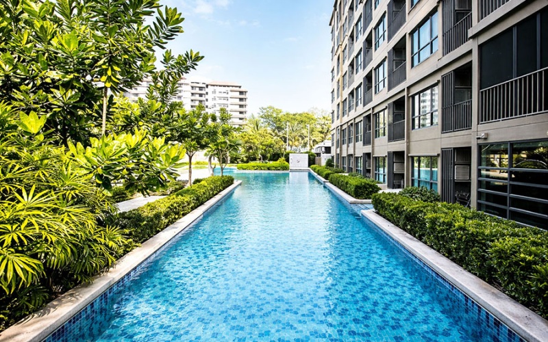 Rain Cha-Am Hua Hin, pool access condo, Cha-Am condo for sale, Sansiri condominium, Hua Hin property, beach condo Thailand, ATEAM Hua Hin