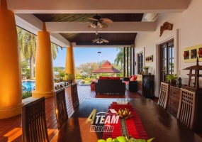 Exceptional 6-bedroom luxury pool villa on 3,200 sqm freehold land in Hunsa Residence, Nong Kae, Hua Hin. Ideal private estate or retreat.