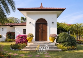 Exceptional 6-bedroom luxury pool villa on 3,200 sqm freehold land in Hunsa Residence, Nong Kae, Hua Hin. Ideal private estate or retreat.