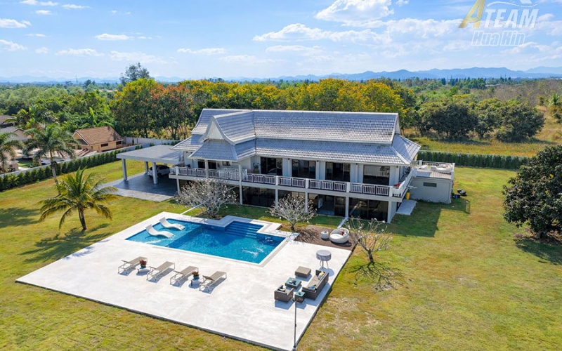 Hin Lek Fai estate, Hua Hin 4 rai property, Thai style villa Hua Hin, large land villa Thailand, freehold estate Hua Hin, luxury pool villa Hua Hin, Hua Hin land investment, private compound Hua Hin, tropical estate Thailand, Hua Hin property for sale