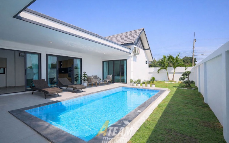 Hua Hin house for sale, Hua Hin pool villa, Soi 102 Hua Hin property, Hua Hin center house, modern villa Hua Hin, Hua Hin private pool house, open plan kitchen Hua Hin, fully furnished house Hua Hin, Hua Hin investment property, house near Market Village Hua Hin