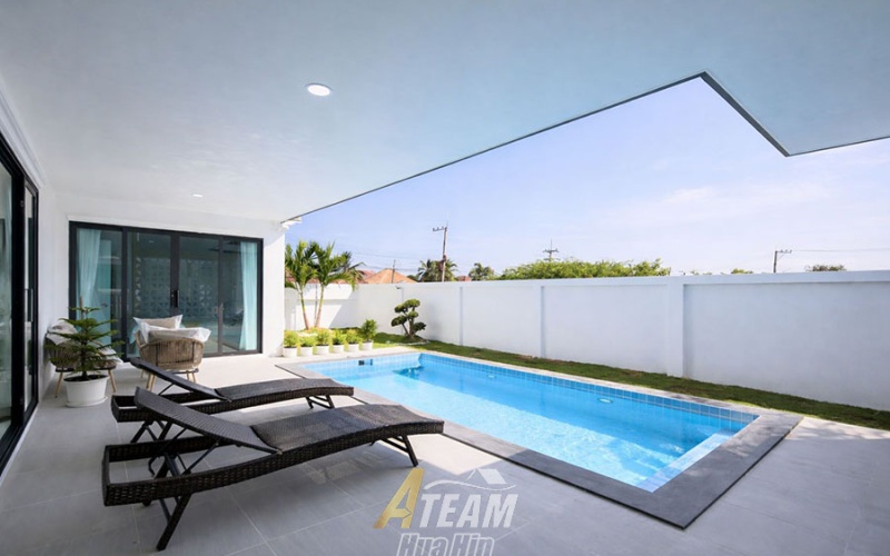 Hua Hin house for sale, Hua Hin pool villa, Soi 102 Hua Hin property, Hua Hin center house, modern villa Hua Hin, Hua Hin private pool house, open plan kitchen Hua Hin, fully furnished house Hua Hin, Hua Hin investment property, house near Market Village Hua Hin