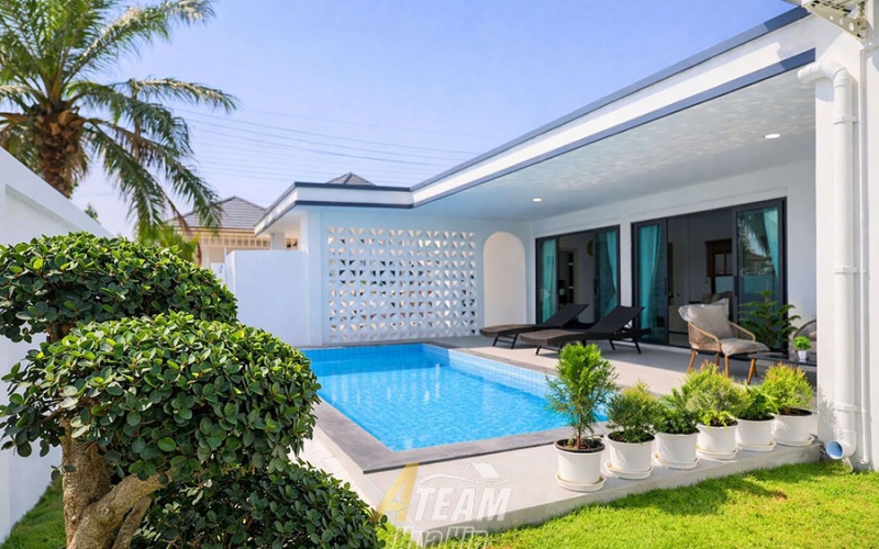 Hua Hin house for sale, Hua Hin pool villa, Soi 102 Hua Hin property, Hua Hin center house, modern villa Hua Hin, Hua Hin private pool house, open plan kitchen Hua Hin, fully furnished house Hua Hin, Hua Hin investment property, house near Market Village Hua Hin