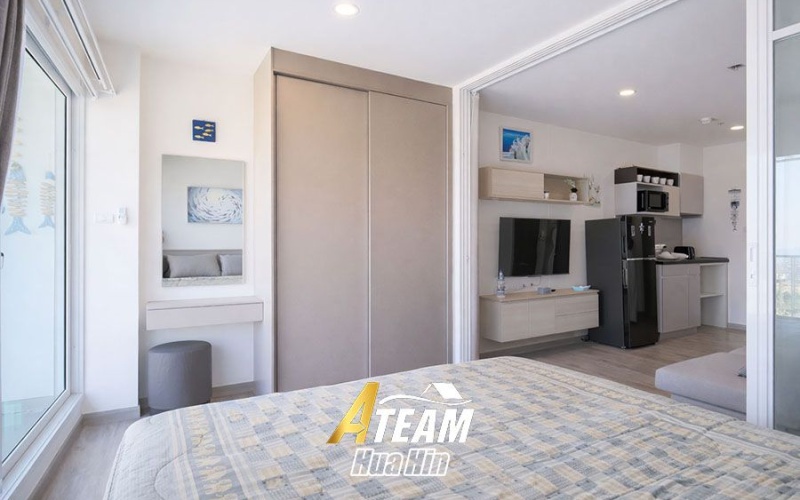 Supalai Blue Whale Hua Hin, condo for rent Hua Hin, sea view condo Hua Hin, 1 bedroom condo Hua Hin, high-rise condo Hua Hin, Hua Hin rental property, modern condo Hua Hin, beachfront area Hua Hin