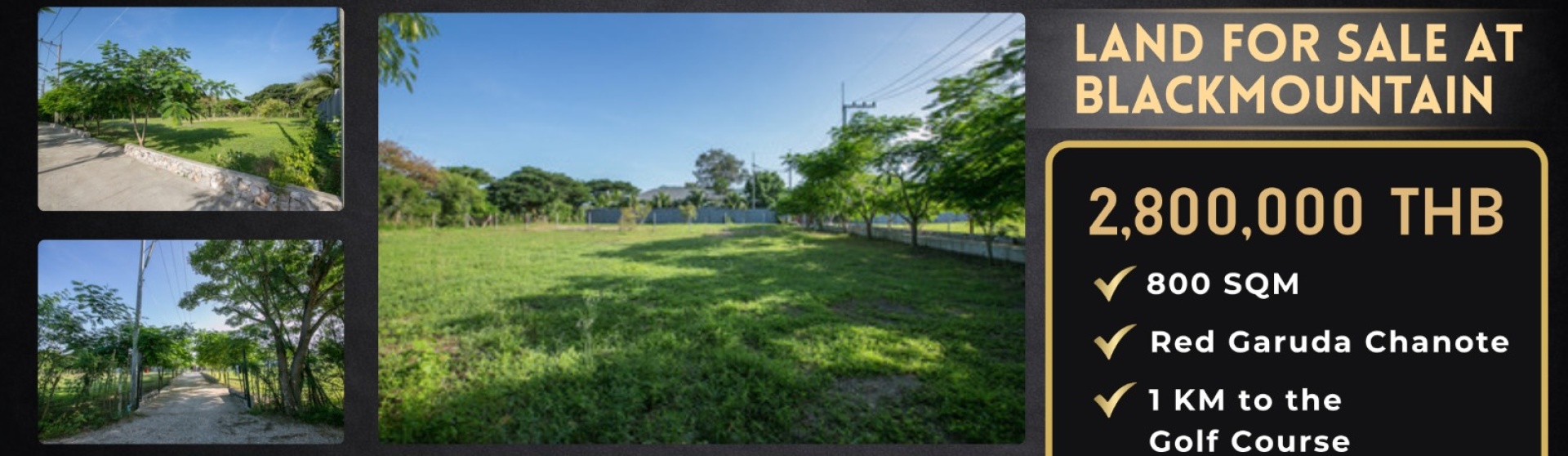 Land for Sale 1km from Black Mountain Golf Course.