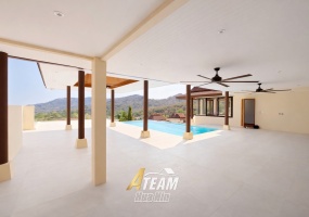 Brand-new 7-bedroom luxury villa in Panorama Khao Tao with infinity pool, sea and mountain views, 800 sqm living area, and 996 sqm land plot. A-Team Real estate